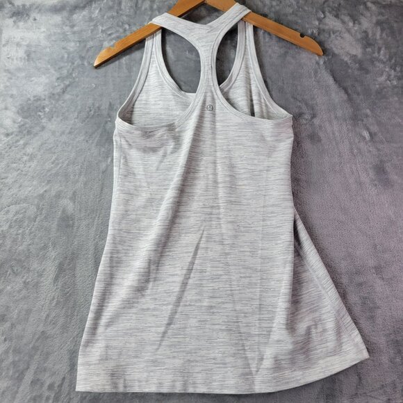 Lululemon Womens Racerback Tank Top Gray Heather Athletic Gym Activewear Workout - Picture 6 of 8